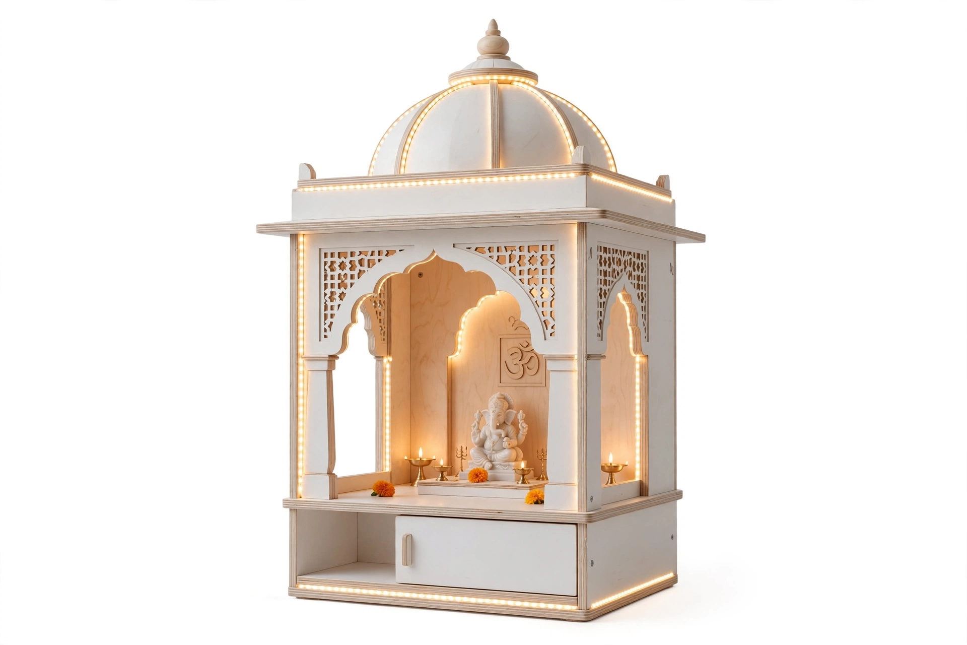 White LED Mandir